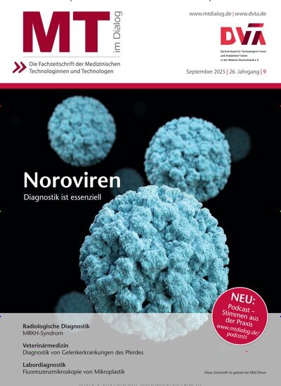 Titelbild der Ausgabe 9/2025 von MT im Dialog. Diese Zeitschrift und viele weitere Pflegezeitschriften und medizinische Fachzeitschriften als Abo oder epaper bei United Kiosk online kaufen.