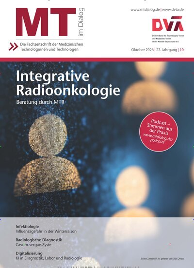 Titelbild der Ausgabe 10/2026 von MT im Dialog. Diese Zeitschrift und viele weitere Pflegezeitschriften und medizinische Fachzeitschriften als Abo oder epaper bei United Kiosk online kaufen.