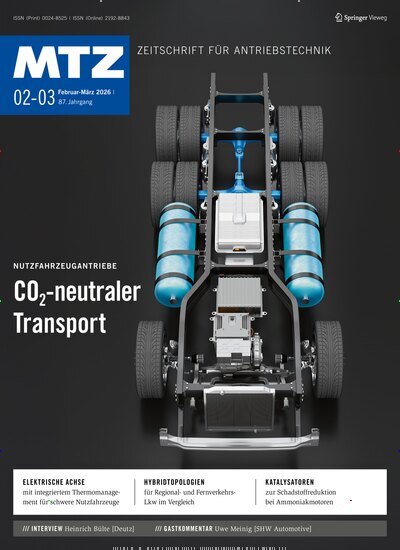 Titelbild der Ausgabe 2/2026 von MTZ - Motortechnische Zeitschrift. Diese Zeitschrift und viele weitere Industriemagazine und Handwerkmagazine als Abo oder epaper bei United Kiosk online kaufen.