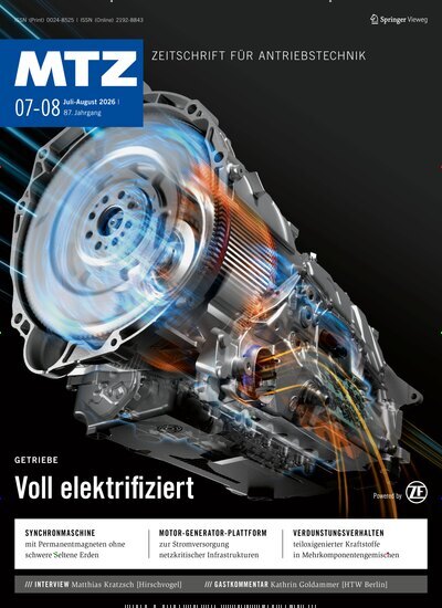 Titelbild der Ausgabe 7/2026 von MTZ - Motortechnische Zeitschrift. Diese Zeitschrift und viele weitere Industriemagazine und Handwerkmagazine als Abo oder epaper bei United Kiosk online kaufen.