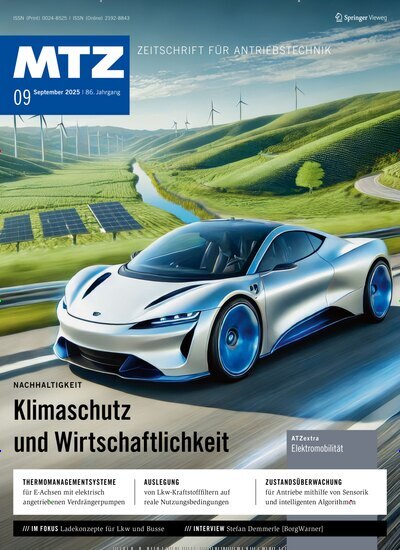 Titelbild der Ausgabe 9/2025 von MTZ - Motortechnische Zeitschrift. Diese Zeitschrift und viele weitere Industriemagazine und Handwerkmagazine als Abo oder epaper bei United Kiosk online kaufen.