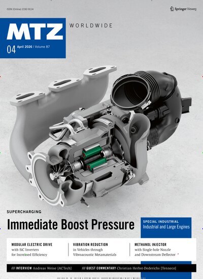 Titelbild der Ausgabe 4/2026 von MTZ worldwide. Diese Zeitschrift und viele weitere Industriemagazine und Handwerkmagazine als Abo oder epaper bei United Kiosk online kaufen.