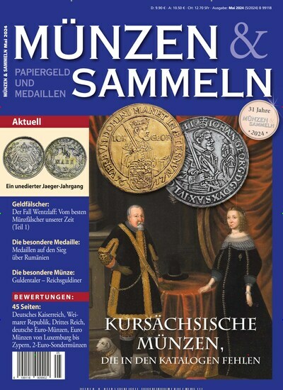 Titelbild der Ausgabe 5/2024 von Münzen & Sammeln. Diese Zeitschrift und viele weitere Reisemagazine, Freizeitmagazine und Wissensmagazine als Abo oder epaper bei United Kiosk online kaufen.