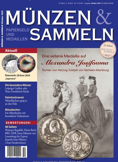 Titelbild der Ausgabe 10/2025 von Münzen & Sammeln. Diese Zeitschrift und viele weitere Reisemagazine, Freizeitmagazine und Wissensmagazine als Abo oder epaper bei United Kiosk online kaufen.