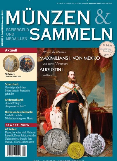 Titelbild der Ausgabe 11/2025 von Münzen & Sammeln. Diese Zeitschrift und viele weitere Reisemagazine, Freizeitmagazine und Wissensmagazine als Abo oder epaper bei United Kiosk online kaufen.