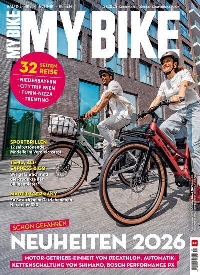 Titelbild der Ausgabe 5/2025 von MyBike. Diese Zeitschrift und viele weitere Sportmagazine als Abo oder epaper bei United Kiosk online kaufen.