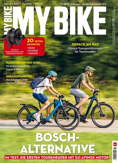 Titelbild der Ausgabe 5/2026 von MyBike. Diese Zeitschrift und viele weitere Sportmagazine als Abo oder epaper bei United Kiosk online kaufen.