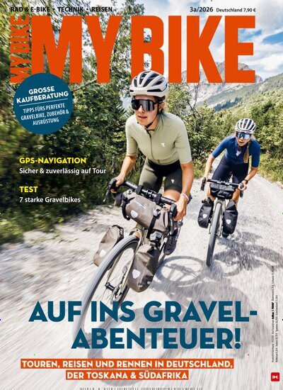Titelbild der Ausgabe 3/2026 von MyBike Spezial. Diese Zeitschrift und viele weitere Sportmagazine als Abo oder epaper bei United Kiosk online kaufen.