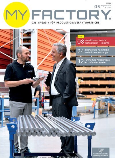 Titelbild der Ausgabe 5/2025 von Myfactory. Diese Zeitschrift und viele weitere Industriemagazine und Handwerkmagazine als Abo oder epaper bei United Kiosk online kaufen.