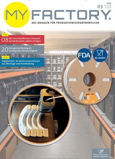 Titelbild der Ausgabe 5/2026 von Myfactory. Diese Zeitschrift und viele weitere Industriemagazine und Handwerkmagazine als Abo oder epaper bei United Kiosk online kaufen.