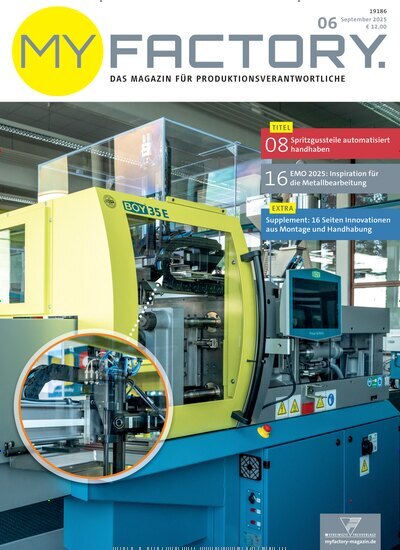 Titelbild der Ausgabe 6/2025 von Myfactory. Diese Zeitschrift und viele weitere Industriemagazine und Handwerkmagazine als Abo oder epaper bei United Kiosk online kaufen.