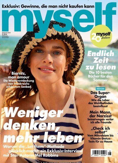 Titelbild der Ausgabe 8/2025 von myself. Diese Zeitschrift und viele weitere Frauenzeitschriften als Abo oder epaper bei United Kiosk online kaufen.