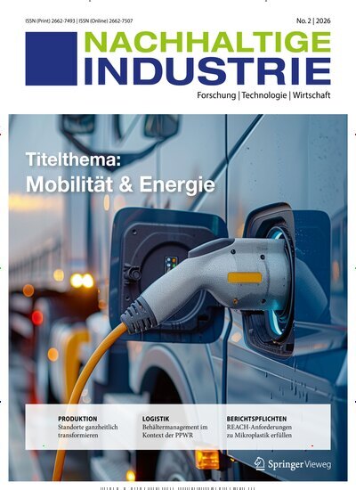 Titelbild der Ausgabe 2/2026 von Nachhaltige Industrie. Diese Zeitschrift und viele weitere Industriemagazine und Handwerkmagazine als Abo oder epaper bei United Kiosk online kaufen.