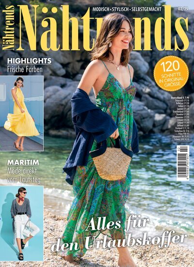 Titelbild der Ausgabe 2/2025 von Nähtrends. Diese Zeitschrift und viele weitere Modemagazine und DIY-Magazine als Abo oder epaper bei United Kiosk online kaufen.