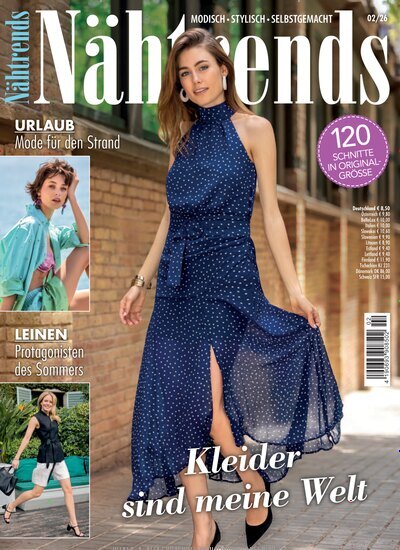 Titelbild der Ausgabe 2/2026 von Nähtrends. Diese Zeitschrift und viele weitere Modemagazine und DIY-Magazine als Abo oder epaper bei United Kiosk online kaufen.