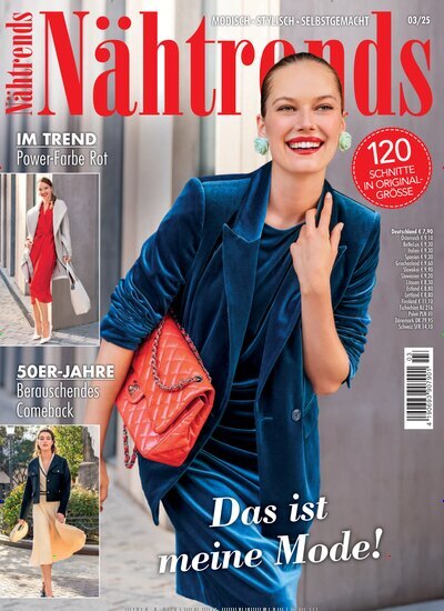 Titelbild der Ausgabe 3/2025 von Nähtrends. Diese Zeitschrift und viele weitere Modemagazine und DIY-Magazine als Abo oder epaper bei United Kiosk online kaufen.