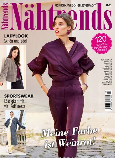 Titelbild der Ausgabe 4/2025 von Nähtrends. Diese Zeitschrift und viele weitere Modemagazine und DIY-Magazine als Abo oder epaper bei United Kiosk online kaufen.