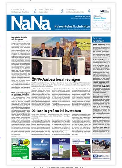 Titelbild der Ausgabe 2/2023 von NaNa Nahverkehrsnachrichten. Diese Zeitschrift und viele weitere Logistikmagazine und Medienmagazine als Abo oder epaper bei United Kiosk online kaufen.