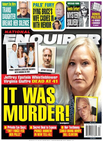 Titelbild der Ausgabe 19/2025 von National Enquirer. Diese Zeitschrift und viele weitere Lifestylemagazine und Peoplemagazine als Abo oder epaper bei United Kiosk online kaufen.