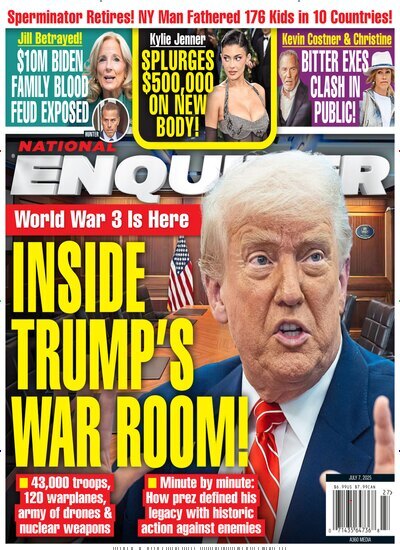 Titelbild der Ausgabe 26/2025 von National Enquirer. Diese Zeitschrift und viele weitere Lifestylemagazine und Peoplemagazine als Abo oder epaper bei United Kiosk online kaufen.