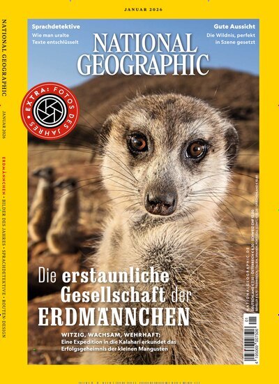 Titelbild der Ausgabe 1/2026 von National Geographic Deutschland. Diese Zeitschrift und viele weitere Reisemagazine, Freizeitmagazine und Wissensmagazine als Abo oder epaper bei United Kiosk online kaufen.