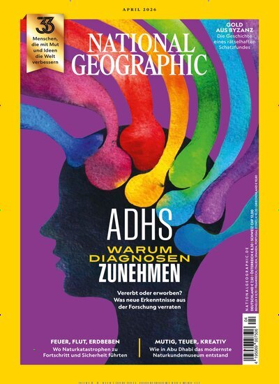 Titelbild der Ausgabe 4/2026 von National Geographic Deutschland. Diese Zeitschrift und viele weitere Reisemagazine, Freizeitmagazine und Wissensmagazine als Abo oder epaper bei United Kiosk online kaufen.