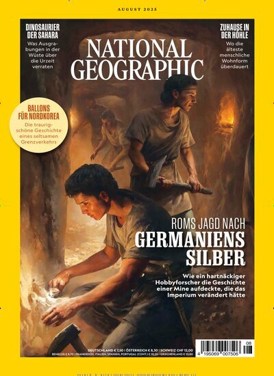 Titelbild der Ausgabe 8/2025 von National Geographic Deutschland. Diese Zeitschrift und viele weitere Reisemagazine, Freizeitmagazine und Wissensmagazine als Abo oder epaper bei United Kiosk online kaufen.