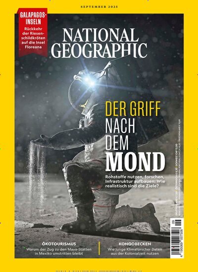 Titelbild der Ausgabe 9/2025 von National Geographic Deutschland. Diese Zeitschrift und viele weitere Reisemagazine, Freizeitmagazine und Wissensmagazine als Abo oder epaper bei United Kiosk online kaufen.