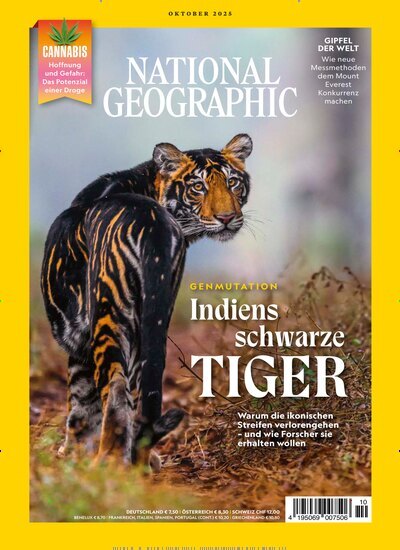 Titelbild der Ausgabe 10/2025 von National Geographic Deutschland. Diese Zeitschrift und viele weitere Reisemagazine, Freizeitmagazine und Wissensmagazine als Abo oder epaper bei United Kiosk online kaufen.