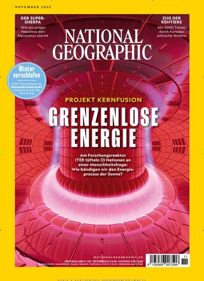 Titelbild der Ausgabe 11/2025 von National Geographic Deutschland. Diese Zeitschrift und viele weitere Reisemagazine, Freizeitmagazine und Wissensmagazine als Abo oder epaper bei United Kiosk online kaufen.