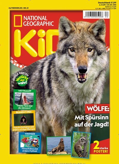 Titelbild der Ausgabe 63/2025 von National Geographic Kids. Diese Zeitschrift und viele weitere Jugendzeitschriften und Kinderzeitschriften als Abo oder epaper bei United Kiosk online kaufen.