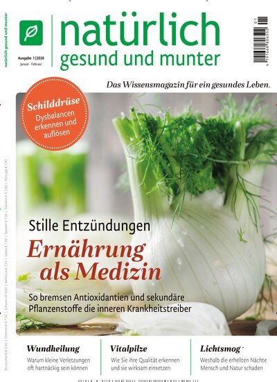 Titelbild der Ausgabe 1/2026 von natürlich gesund und munter. Diese Zeitschrift und viele weitere Elternzeitschriften und Tierzeitschriften als Abo oder epaper bei United Kiosk online kaufen.