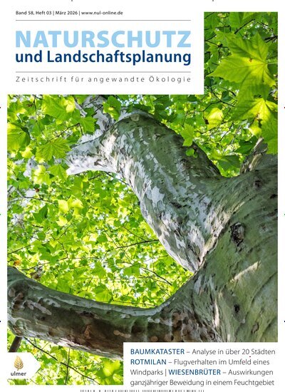 Titelbild der Ausgabe 3/2026 von Naturschutz und Landschaftsplanung. Diese Zeitschrift und viele weitere Naturzeitschriften, Landwirtschaftszeitungen und Umweltmagazine als Abo oder epaper bei United Kiosk online kaufen.