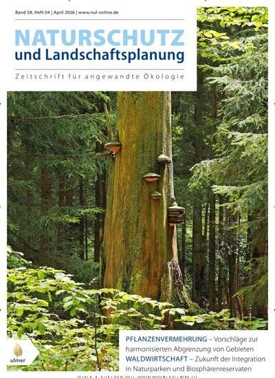 Titelbild der Ausgabe 4/2026 von Naturschutz und Landschaftsplanung. Diese Zeitschrift und viele weitere Naturzeitschriften, Landwirtschaftszeitungen und Umweltmagazine als Abo oder epaper bei United Kiosk online kaufen.