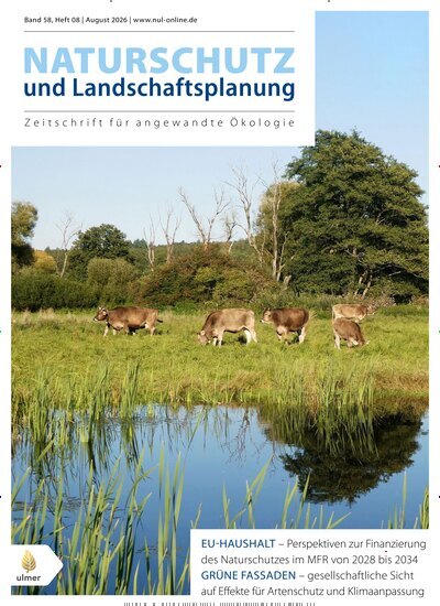 Titelbild der Ausgabe 8/2026 von Naturschutz und Landschaftsplanung. Diese Zeitschrift und viele weitere Naturzeitschriften, Landwirtschaftszeitungen und Umweltmagazine als Abo oder epaper bei United Kiosk online kaufen.