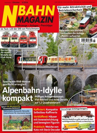 Titelbild der Ausgabe 5/2026 von NBahn Magazin. Diese Zeitschrift und viele weitere Reisemagazine, Freizeitmagazine und Wissensmagazine als Abo oder epaper bei United Kiosk online kaufen.