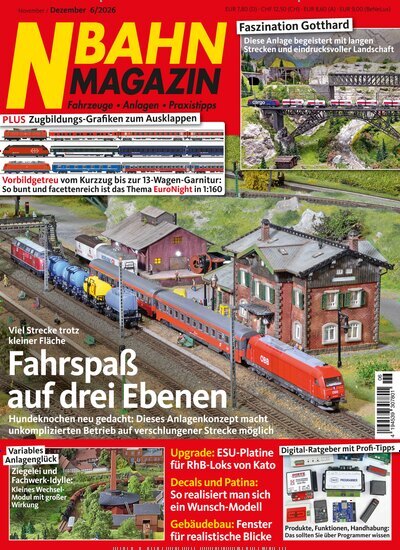 Titelbild der Ausgabe 6/2026 von NBahn Magazin. Diese Zeitschrift und viele weitere Reisemagazine, Freizeitmagazine und Wissensmagazine als Abo oder epaper bei United Kiosk online kaufen.