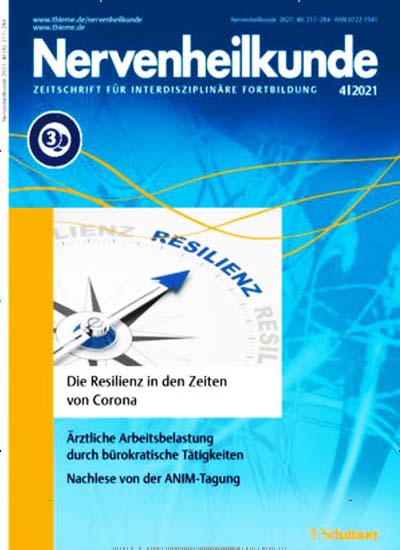 Titelbild der Ausgabe 4/2021 von Nervenheilkunde. Diese Zeitschrift und viele weitere Pflegezeitschriften und medizinische Fachzeitschriften als Abo oder epaper bei United Kiosk online kaufen.