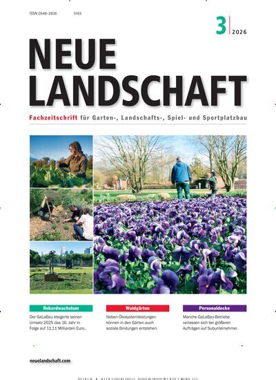 Titelbild der Ausgabe 3/2026 von Neue Landschaft. Diese Zeitschrift und viele weitere Naturzeitschriften, Landwirtschaftszeitungen und Umweltmagazine als Abo oder epaper bei United Kiosk online kaufen.
