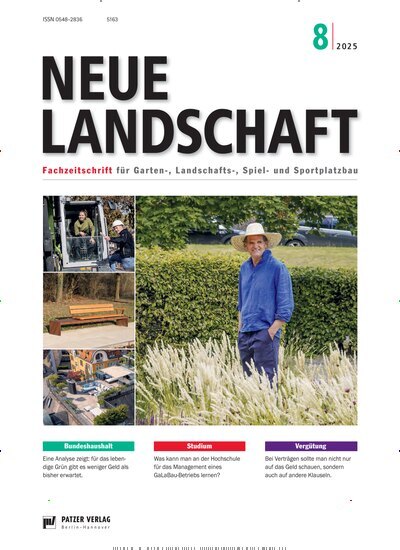 Titelbild der Ausgabe 8/2025 von Neue Landschaft. Diese Zeitschrift und viele weitere Naturzeitschriften, Landwirtschaftszeitungen und Umweltmagazine als Abo oder epaper bei United Kiosk online kaufen.