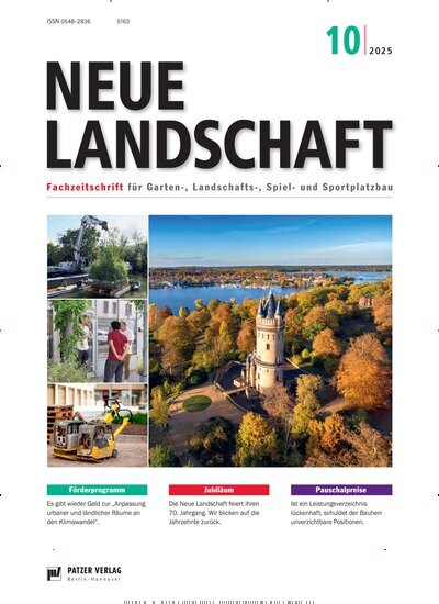 Titelbild der Ausgabe 10/2025 von Neue Landschaft. Diese Zeitschrift und viele weitere Naturzeitschriften, Landwirtschaftszeitungen und Umweltmagazine als Abo oder epaper bei United Kiosk online kaufen.