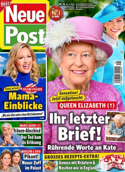 Titelbild der Ausgabe 16/2026 von Neue Post. Diese Zeitschrift und viele weitere Frauenzeitschriften als Abo oder epaper bei United Kiosk online kaufen.