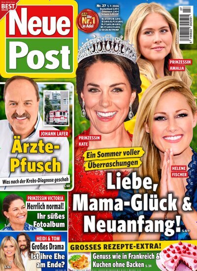 Titelbild der Ausgabe 27/2026 von Neue Post. Diese Zeitschrift und viele weitere Frauenzeitschriften als Abo oder epaper bei United Kiosk online kaufen.
