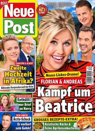 Titelbild der Ausgabe 34/2025 von Neue Post. Diese Zeitschrift und viele weitere Frauenzeitschriften als Abo oder epaper bei United Kiosk online kaufen.