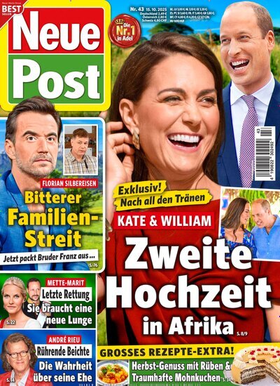 Titelbild der Ausgabe 43/2025 von Neue Post. Diese Zeitschrift und viele weitere Frauenzeitschriften als Abo oder epaper bei United Kiosk online kaufen.