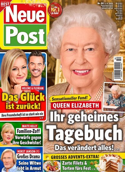 Titelbild der Ausgabe 50/2025 von Neue Post. Diese Zeitschrift und viele weitere Frauenzeitschriften als Abo oder epaper bei United Kiosk online kaufen.