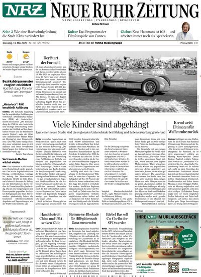 Titelbild der Ausgabe 110/2025 von Neue Ruhr Zeitung. Diese Zeitschrift und viele weitere Zeitungsabos als Abo oder epaper bei United Kiosk online kaufen.