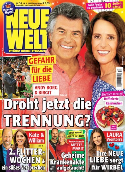 Titelbild der Ausgabe 34/2026 von Neue Welt. Diese Zeitschrift und viele weitere Frauenzeitschriften als Abo oder epaper bei United Kiosk online kaufen.