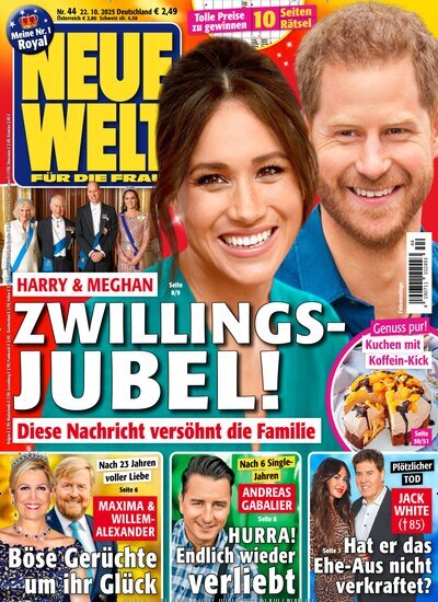 Titelbild der Ausgabe 44/2025 von Neue Welt. Diese Zeitschrift und viele weitere Frauenzeitschriften als Abo oder epaper bei United Kiosk online kaufen.