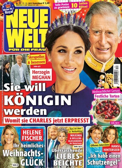 Titelbild der Ausgabe 52/2025 von Neue Welt. Diese Zeitschrift und viele weitere Frauenzeitschriften als Abo oder epaper bei United Kiosk online kaufen.